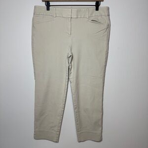 LOFT Women’s The Riviera Pant Beige Slim Fit Pants Size 10